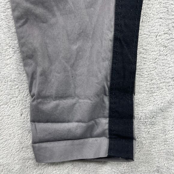 Zadig & Voltaire Pomelo Pants Womens 34 Gray Striped Cotton Mid-Rise Button-Fly - Picture 12 of 16